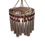 Люстра круглая плетеная с кисточками Walnut Chandelier Tassels Boho Style варинант исполнения - 1 | Loft Concept в Волгограде