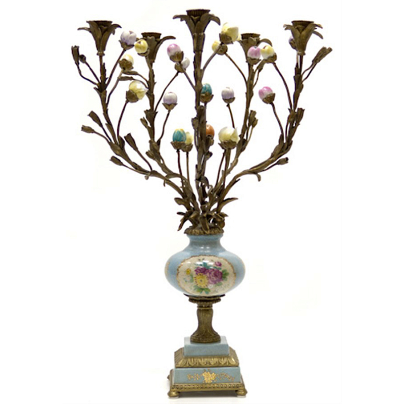 Подсвечник Multi-Colored Buds Бронза Голубой пастельный Мульти Подсвечник Multi-Colored Buds Бронза Голубой пастельный Мульти в Волгограде | Loft Concept