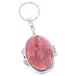 Зеркало брелок складное двухстороннее из натурального камня Родонит Stone Mirrors варинант исполнения - 1 | Loft Concept в Волгограде