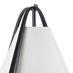 Торшер с черным каркасом и белым тканевым абажуром в форме конуса Stylish Solution варинант исполнения - 2 | Loft Concept в Волгограде