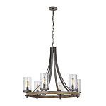 Люстра с цилиндрическим плафонами из толстого волнистого стекла в индустриальном стиле Feiss варинант исполнения - 8 | Loft Concept в Волгограде