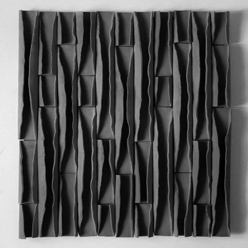 Объемное фактурное панно Metropolis Graphite Черный бетон в Волгограде | Loft Concept 