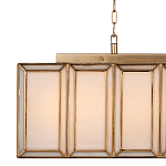 Люстра прямоугольная с каркасом золотого цвета Soft Glow Lamps варинант исполнения - 3 | Loft Concept в Волгограде