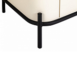 ТВ-тумба белая с чёрной столешницей с 2-мя дверками и ящиком San Marco варинант исполнения - 5 | Loft Concept в Волгограде