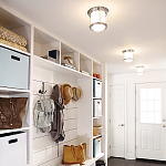 Потолочный светильник для ванных комнат со стеклянным плафоном и одной лампой Hinkley варинант исполнения - 4 | Loft Concept в Волгограде