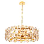 Люстра круглая золотого цвета с круглыми хрустальным элементами Solyria варинант исполнения - 1 | Loft Concept в Волгограде