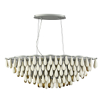 Люстра с подвесками в форме капель на серебристом каркасе Raindrop варинант исполнения - 3 | Loft Concept в Волгограде