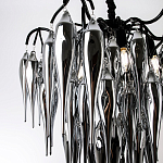 Люстра со стеклянными подвесками дымчатого цвета Ambre Glass Chandelier 70 варинант исполнения - 2 | Loft Concept в Волгограде