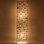 Торшер из перламутра на металлическом каркасе Indonesian Tower варинант исполнения - 4 | Loft Concept в Волгограде