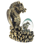 Декоративная статуэтка Дракон и стеклянное яйцо Dragon and Glass Egg Gold Black варинант исполнения - 1 | Loft Concept в Волгограде