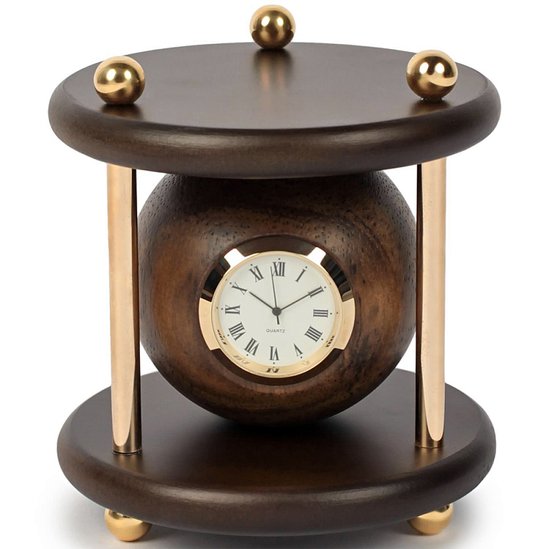 Часы настольные Time Forward Коричневый Золотой в Волгограде | Loft Concept 