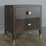 Тумба прикроватная с двумя ящиками Elsa Dreams Walnut варинант исполнения - 1 | Loft Concept в Волгограде