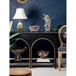 Чаша квадратная из прозрачного стекла с фигурками разноцветных птиц Eden Garden варинант исполнения - 4 | Loft Concept в Волгограде