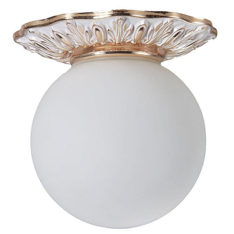 Потолочный светильник Globus Lamp Gold Серебряный Молочный Потолочный светильник Globus Lamp Gold Серебряный Молочный в Волгограде | Loft Concept