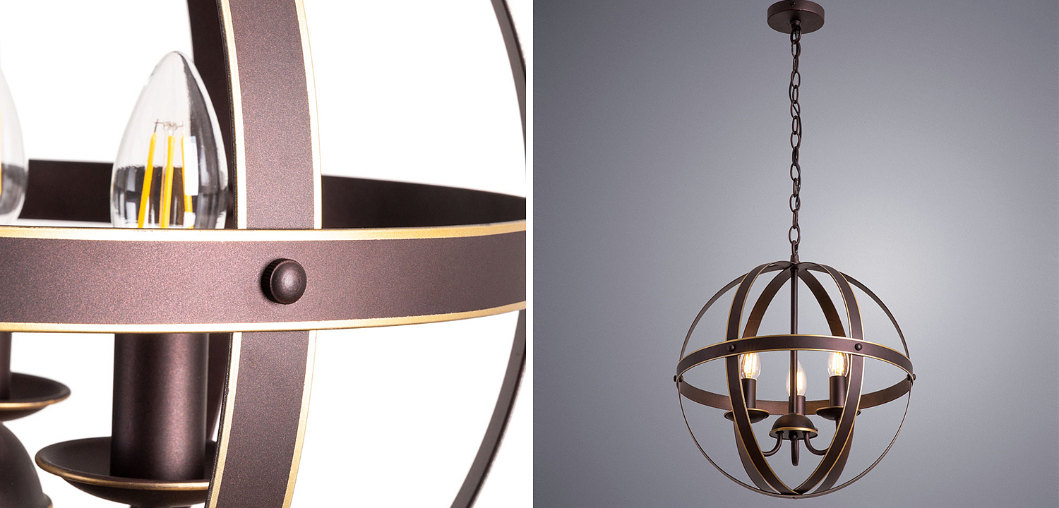 Люстра Brown Stripes Ball Люстра Brown Stripes Ball - Loft-Concept в Волгограде