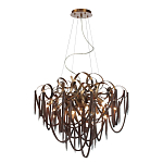 Люстра подвесная с объемной композицией из скрученных лент и металлических цепочек Atlantis Chain варинант исполнения - 2 | Loft Concept в Волгограде