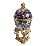 Шкатулка в форме яйца на величественных львах из фарфора с бронзовыми элементами Eden Garden варинант исполнения - 3 | Loft Concept в Волгограде