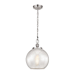 Подвесной светильник с прозрачным стеклянным плафоном в форме шара в современном стиле на цепи Feiss варинант исполнения - 2 | Loft Concept в Волгограде