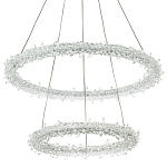Многоярусная кольцевая люстра с хрустальным декором Gilbertine Crystals Two Rings Chandelier варинант исполнения - 1 | Loft Concept в Волгограде