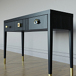 Дизайнерский Письменный стол Elsa Dreams Black с тремя ящиками варинант исполнения - 2 | Loft Concept в Волгограде