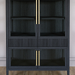 Витрина Primo со стеклянными фасадами и 2 ящиками Черный дуб варинант исполнения - 2 | Loft Concept в Волгограде