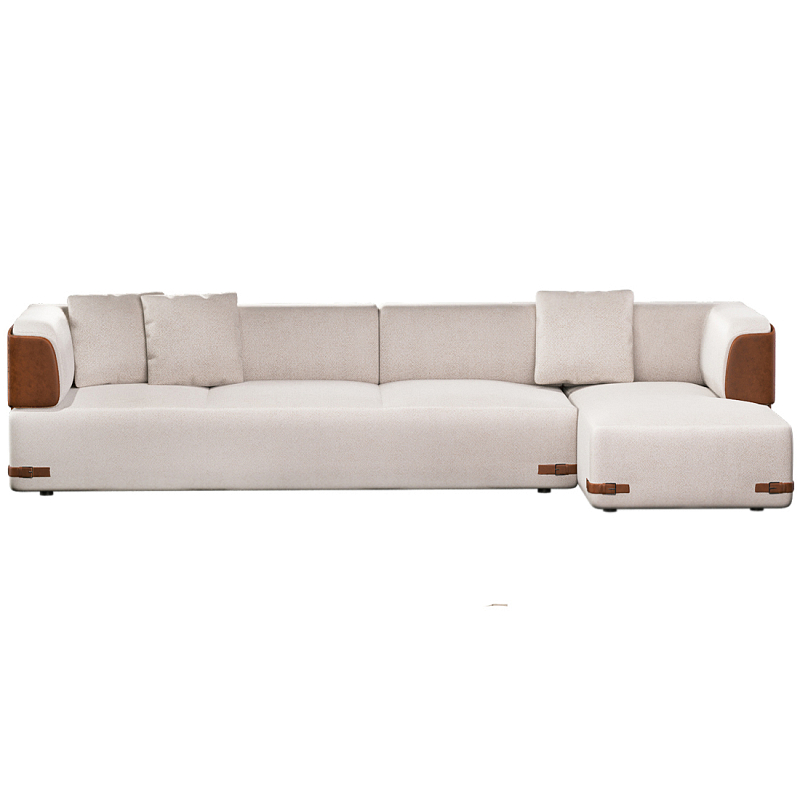 Угловой диван Richmond Молочный Коричневый в Волгограде | Loft Concept 