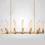 Люстра CANELLE Linear Chandelier 12 Modern Brass варинант исполнения - 5 | Loft Concept в Волгограде
