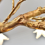 Люстра в виде золотой ветки с цветами Glass Flower Pendant Light варинант исполнения - 8 | Loft Concept в Волгограде