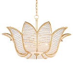 Люстра в форме тюльпана с лепестками из прозрачных стеклянных бусин Hanging Flowers варинант исполнения - 3 | Loft Concept в Волгограде