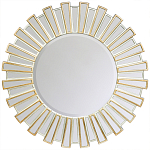 Зеркало круглое с лучами из зеркальных фацетов Silver Facet варинант исполнения - 1 | Loft Concept в Волгограде
