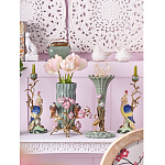 Подсвечник в образе попугая из фарфора с бронзовыми элементами Eden Garden варинант исполнения - 4 | Loft Concept в Волгограде