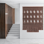 Панно Макраме коричневый цвет  варинант исполнения - 1 | Loft Concept в Волгограде