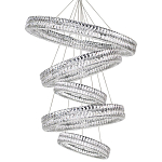 Вертикальная Композиция из круглых Хрустальных светильников Elizabeth Хром варинант исполнения - 1 | Loft Concept в Волгограде