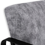 Кресло серый велюр с жесткими подлокотниками на полозьях Ashton варинант исполнения - 5 | Loft Concept в Волгограде