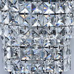 Бра настенное цвета хром с прозрачными квадратными хрустальными подвесками Crystal Regena варинант исполнения - 5 | Loft Concept в Волгограде