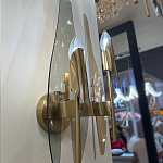 Бра с двумя плафонами дымчатого и янтарного цвета Vertical Glass варинант исполнения - 2 | Loft Concept в Волгограде