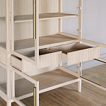 Витрина Primo со стеклянными фасадами и 2 ящиками Светлый дуб варинант исполнения - 4 | Loft Concept в Волгограде