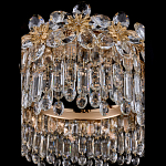 Люстра круглая с декоративными элементами в виде крупных хрустальных цветов Palace Gardens варинант исполнения - 5 | Loft Concept в Волгограде