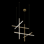 Люстра с 6-ю  пересекающимися цилиндрическими плафонами на тонких тросах Trumpet tube варинант исполнения - 3 | Loft Concept в Волгограде