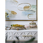 Чаша с цветочным орнаментом на бронзовых ножках Eden Garden варинант исполнения - 2 | Loft Concept в Волгограде