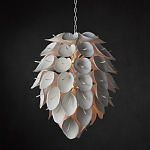 Люстра белая каплевидной формы из цветков лилии White Natural Lines варинант исполнения - 4 | Loft Concept в Волгограде