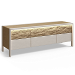 ТВ тумба 2 двери и 2 ящика с подсветкой на рельефном фасаде Warm Industrial варинант исполнения - 5 | Loft Concept в Волгограде