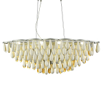 Люстра с подвесками в форме капель на серебристом каркасе Raindrop варинант исполнения - 2 | Loft Concept в Волгограде