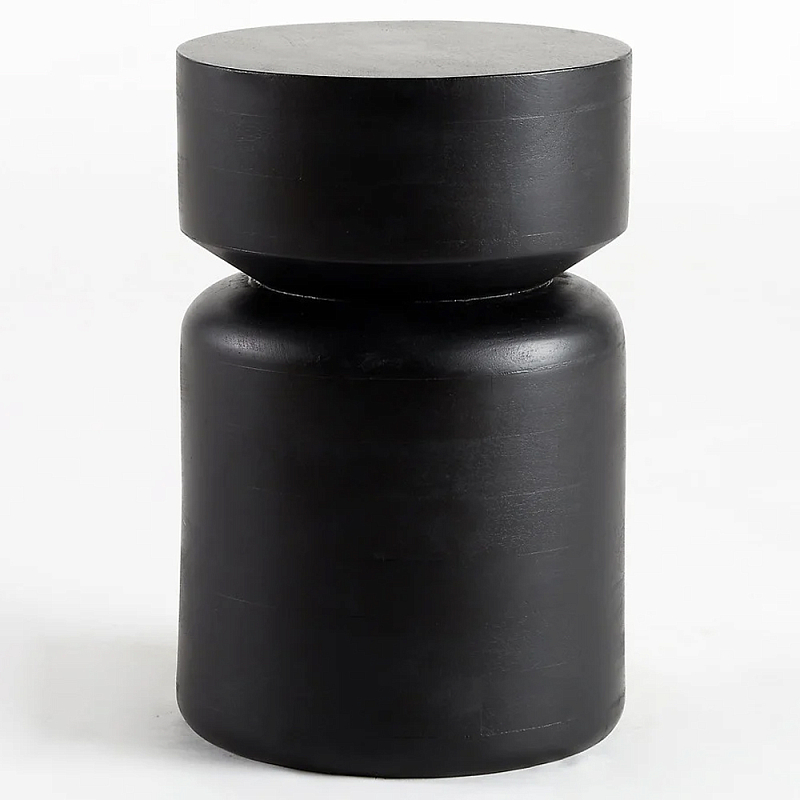 Приставной столик из массива манго AMORPHOUS Черный в Волгограде | Loft Concept 