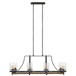 Люстра подвесная с восемью прозрачными стеклянными цилиндрическими плафонами в стиле лофт Feiss варинант исполнения - 5 | Loft Concept в Волгограде