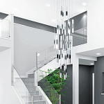 Люстра с прямоугольными плафонами из хрусталя Esme Rectangular Crystal Chrome Chandelier варинант исполнения - 4 | Loft Concept в Волгограде