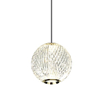Подвесной светильник с прозрачным рифленым плафоном в форме шара Crystal Globule варинант исполнения - 1 | Loft Concept в Волгограде