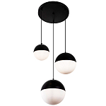 Каскадный светильник с 3-мя плафонами шары Ponzio Flos Cascade Trio Black Sphere Hanging Lamp варинант исполнения - 1 | Loft Concept в Волгограде