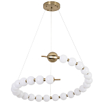 Люстра в виде спирали с сферическими акриловыми плафонами Pearls Suspension Brass Spiral Chandelier варинант исполнения - 2 | Loft Concept в Волгограде