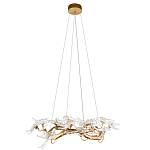 Люстра подвесная с прозрачными стеклянными птичками на ветвях Диаметр 80 см Serip Voa варинант исполнения - 2 | Loft Concept в Волгограде